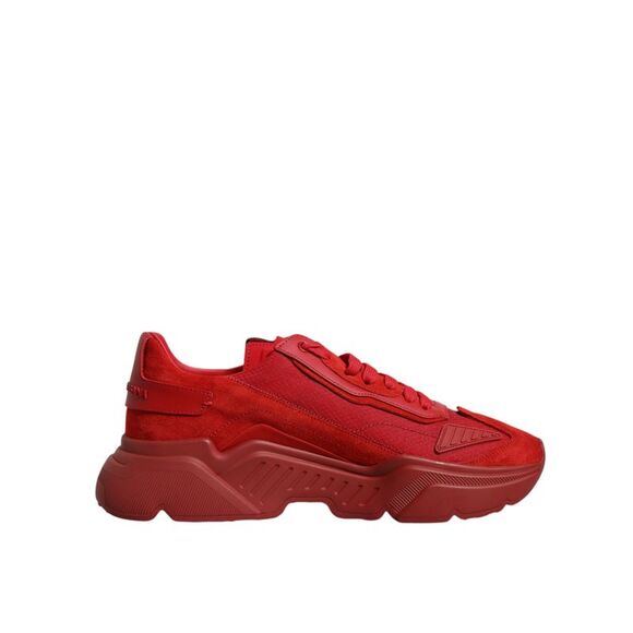 Dolce & Gabbana Red Leather Daymaster Low Top Sneakers Men's Shoes (Pre-Owned)